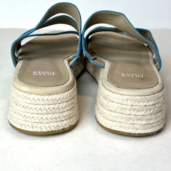 Eileen Fisher Mayla Denim Espadrille Sandals Blue Sz 9 - Picture 4 of 9